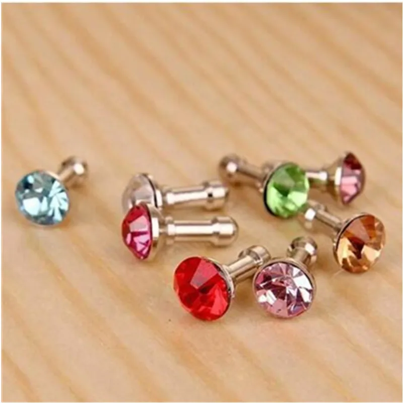 10 шт./лот Пылезащитная крышка с блестящими драгоценными камнями заглушка разъем 3