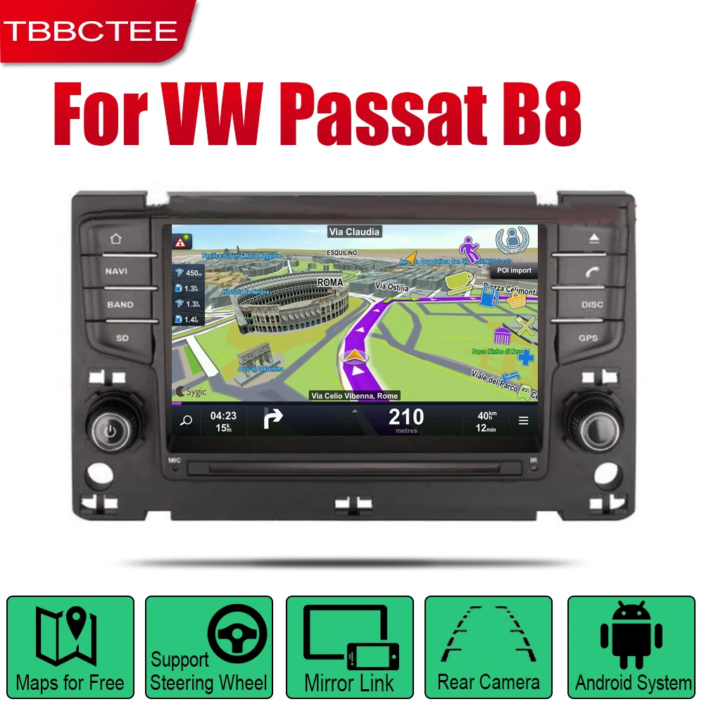 Автомагнитола 2 Din на Android для Volkswagen VW Passat B8 Magotan 2017 2018 2019 автомобильный