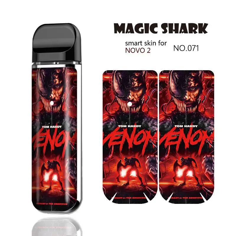 Волшебная Акула Venum Diablo Железный человек флаг США Тигр Vape стикер Pod чехол полное обёртывание пленка кожный чехол для Smok Novo 2 - Цвет: 071