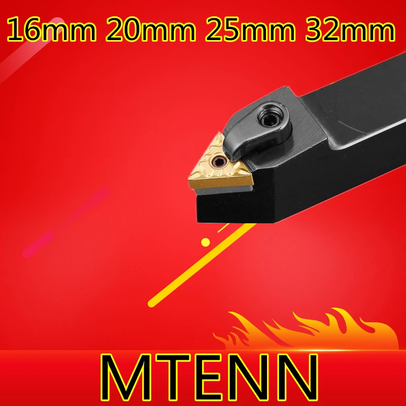 

1PCS MTENN1616H16 MTENN2020K16 MTENN2525M16 MTENN2525M22 MTENN3232P16 MTENN3232P22 CN Lathe Cutting External Turning Tool Holder