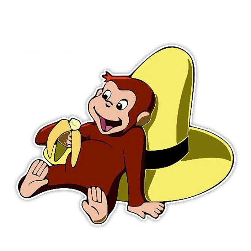 

Fuzhen Boutique Decals Exterior Accessories Funny Curious George Decal Personality Car Styling Animal Car Sticker Vinyl Graphic