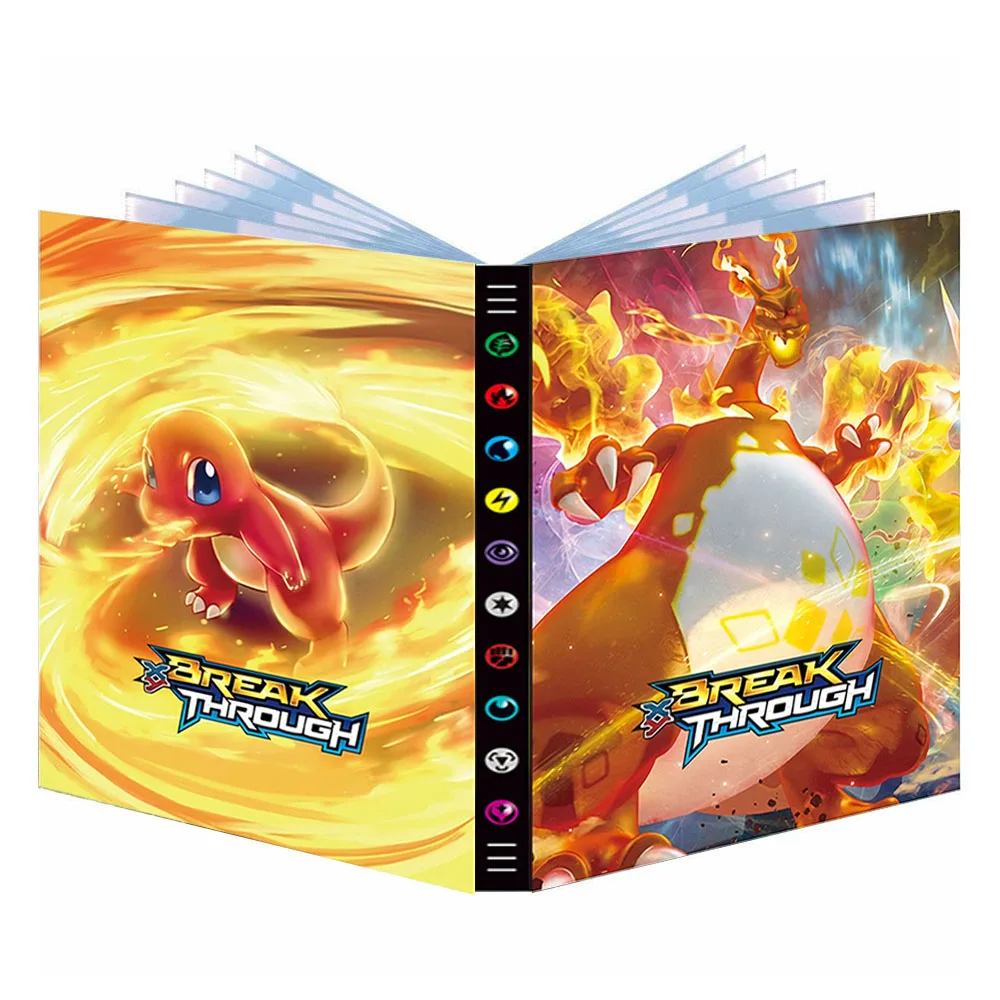 cartoon 9 pocket 432 card pokemon album book anime map game pokémon cards collection holder binder folder top toys gift for kids free global ship