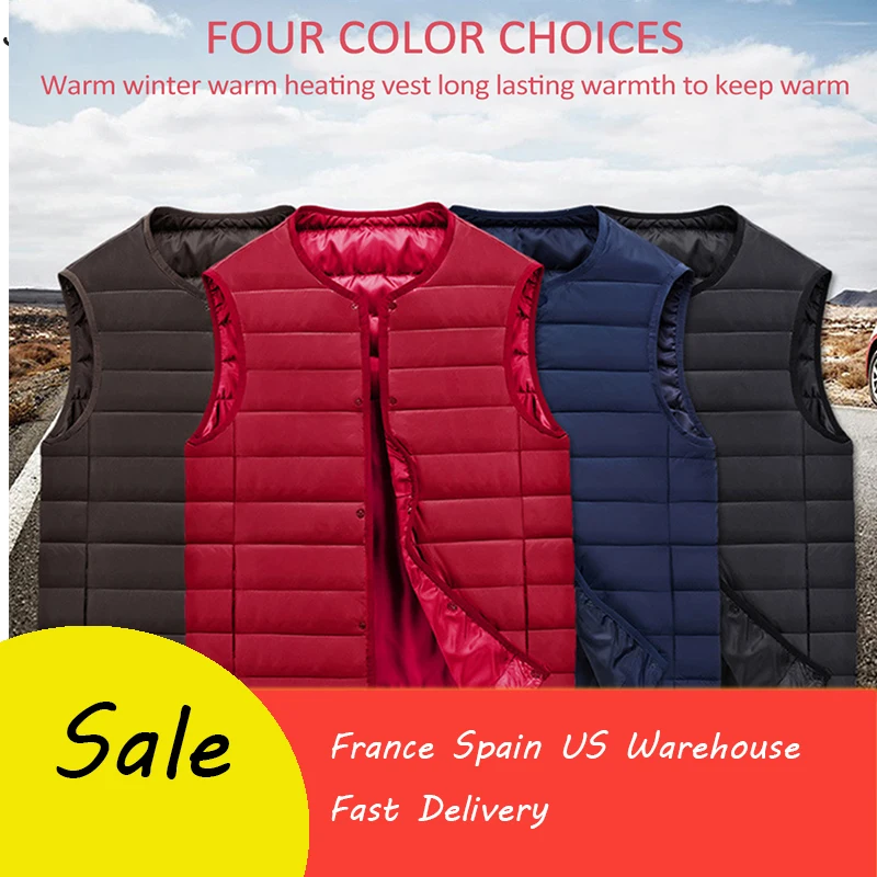 

Жилет с подогревом для мужчин и женщин, уличная зимняя теплая жилетка с подогревом и usb-зарядкой
