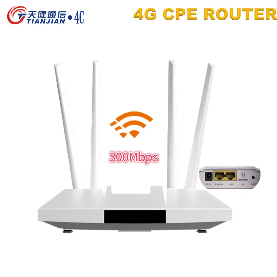 

300Mbps 4 external antennas home Wifi Router 3G 4G GSM LTE router hotspot mobile 4g wifi router unlocked with sim card slot