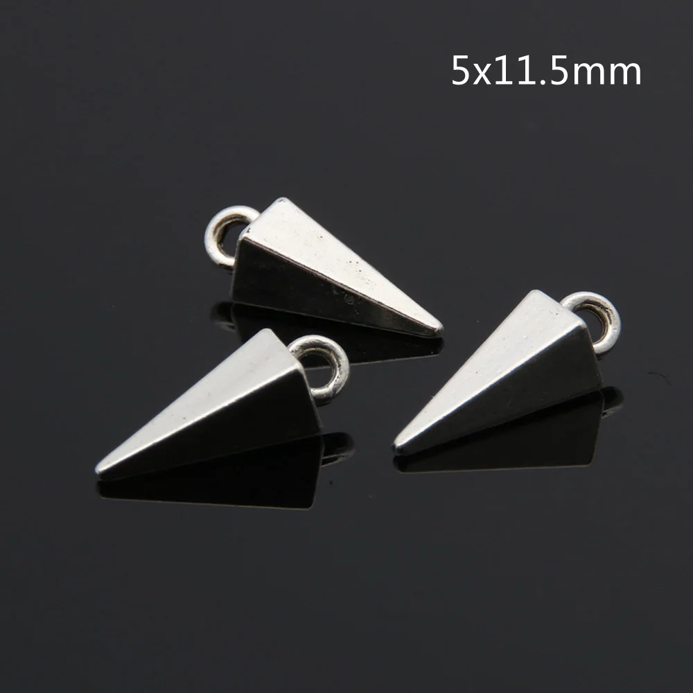 20 шт. мужские серебряные подвески в виде конуса|Шармы| |