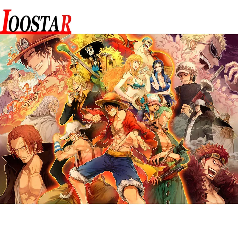 5d Diy полностью квадратная Алмазная вышивка один предмет для членов семьи Луффи