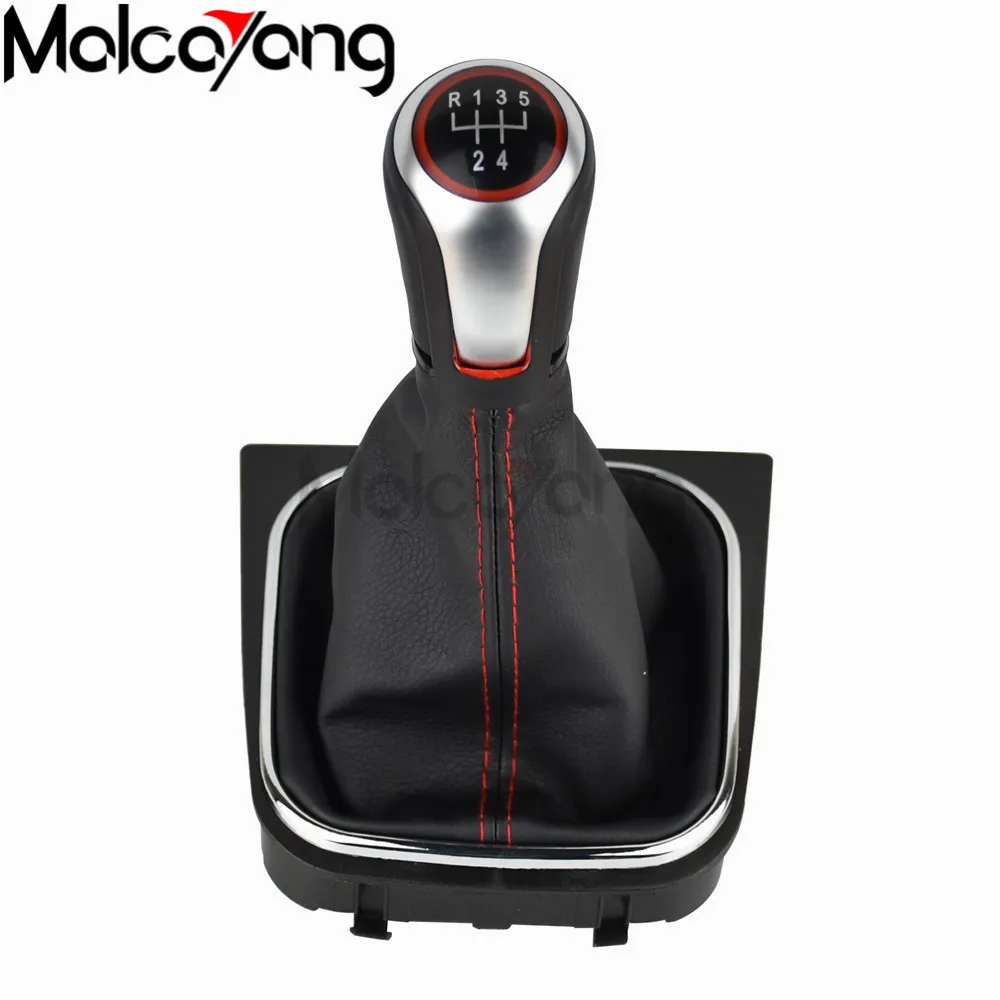 5 speed with boot Для V-W Volkswagen Golf 5/6 MK5/6 Scirocco(2009) Octavia(2006) 5/6 скорость рукоятка для рычага переключения передач Ручка шариковая крышка багажника Gaitor - Название цвета: 5 speed with boot