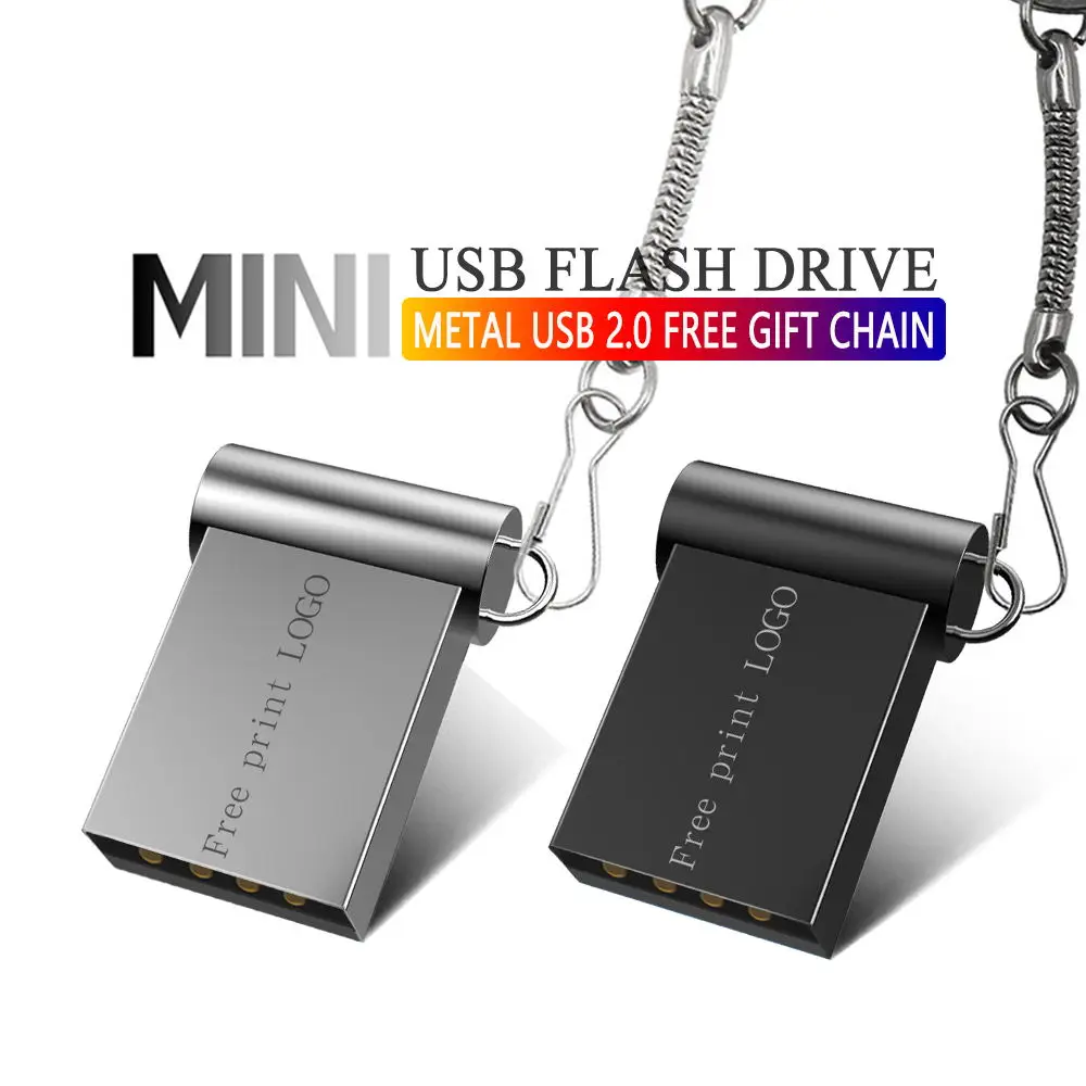 Флеш-накопитель Usb 2,0, 8 ГБ, 16 ГБ, 32 ГБ, 64 ГБ, 128 ГБ, u-диск, высокая скорость, металлическая карта памяти, супер мини-накопитель, бесплатный логотип на заказ