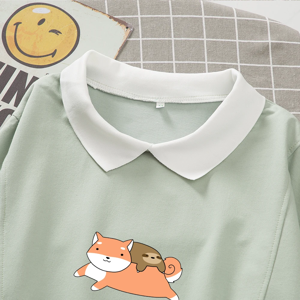 

Kawaii для девочек Толстовка животных Женские кофты с принтом толстовка с капюшоном для леди из тонкого хлопка размера плюс корейский стиль ...