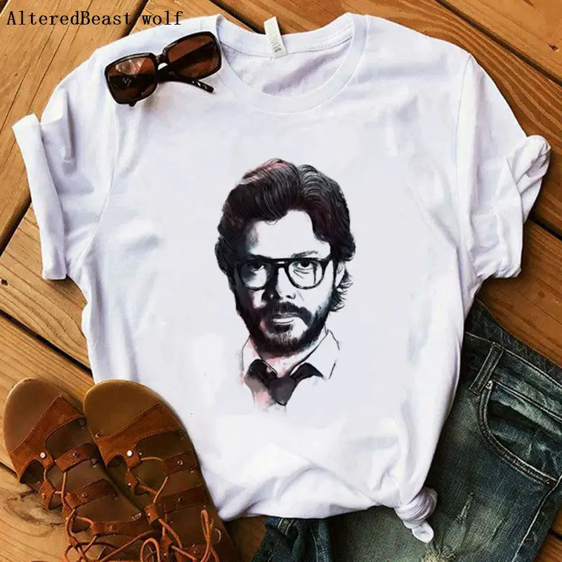 Женская футболка с коротким рукавом La Casa De Papel модные топы надписью The House of Paper для