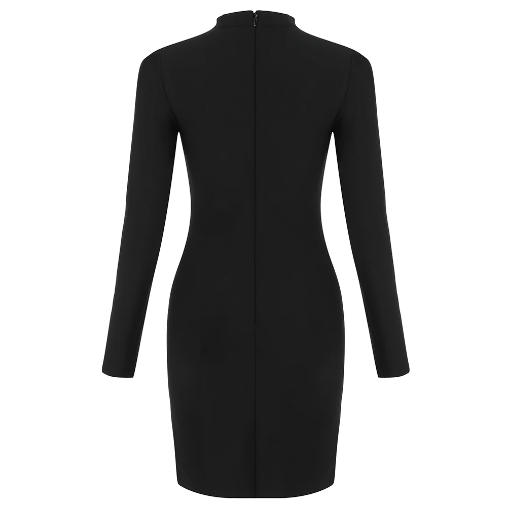 

Spring Sexy Long Sleeve Designer Dot Lace Black Women Bandage Dress 2021 Ladies Elegant Bodycon Evening Club Party Dress Vestido