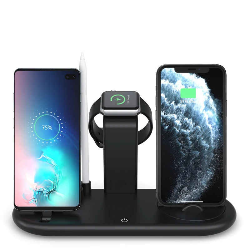 

7 in 1 Wireless Charger 10W Qi Fast Charging Station for iPhone X Xs Max XR 8 Apple Watch Airpods Samsun S9 S8 Note8 Cradle
