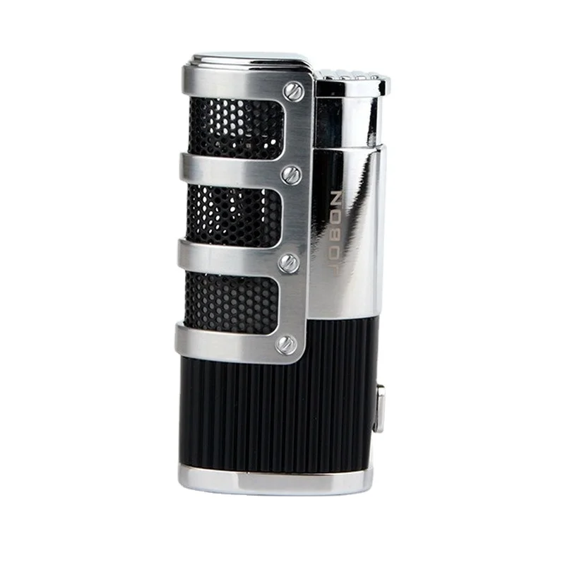 

Three Straight Super Firepower with Cigar Cutter Special Lighter Butane Gas Windproof Zinc Alloy Metal Cigarette Lighter