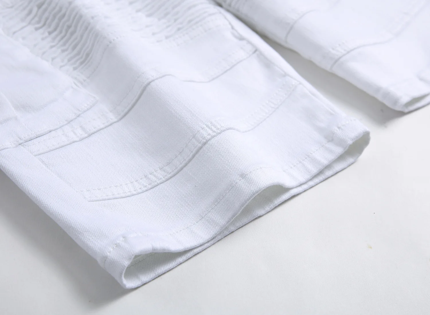 

Mens White Denim Shorts 2020 Designer Multi Pocket Cargo Short Pants Male Casual Slim Streetwear Solid Color Biker Jeans Shorts