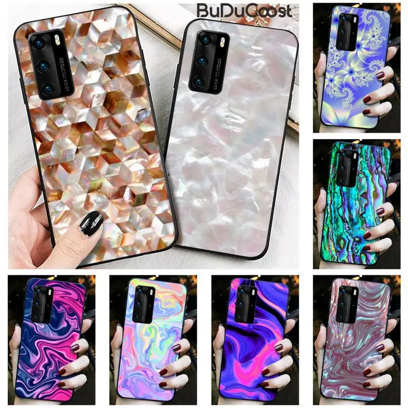 

Mother-of-pearl background Phone Case For Huawei P20 P30 P20Pro P20Lite P30Lite P10 P Smart plus P10Lite P40 Pro P40lite