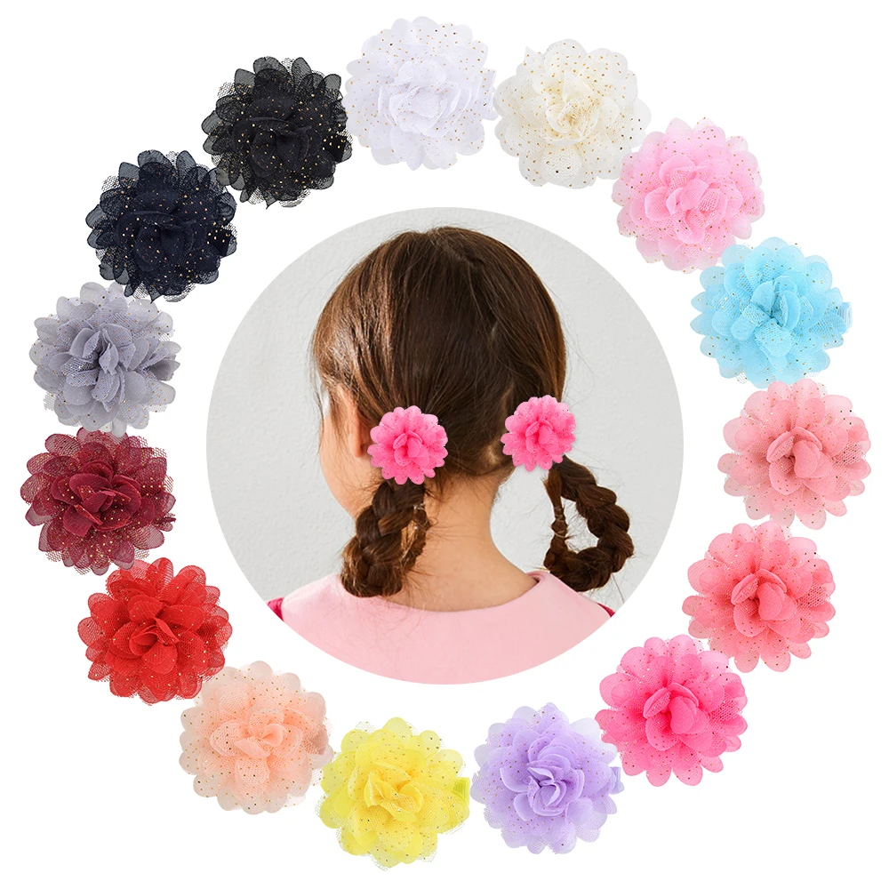 

15 color Tiny Hollowed out Flowers Hair Clips Cute Baby Liter Girls Hairpins Princess New Handmade Headwear Hair Accessories