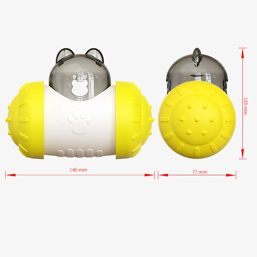 

Pet Dog Feeder Toy Tumbler Slow Food Leakage Ball Interactive Teething Playing Training Educational Toys for Cat Kitten Puppy