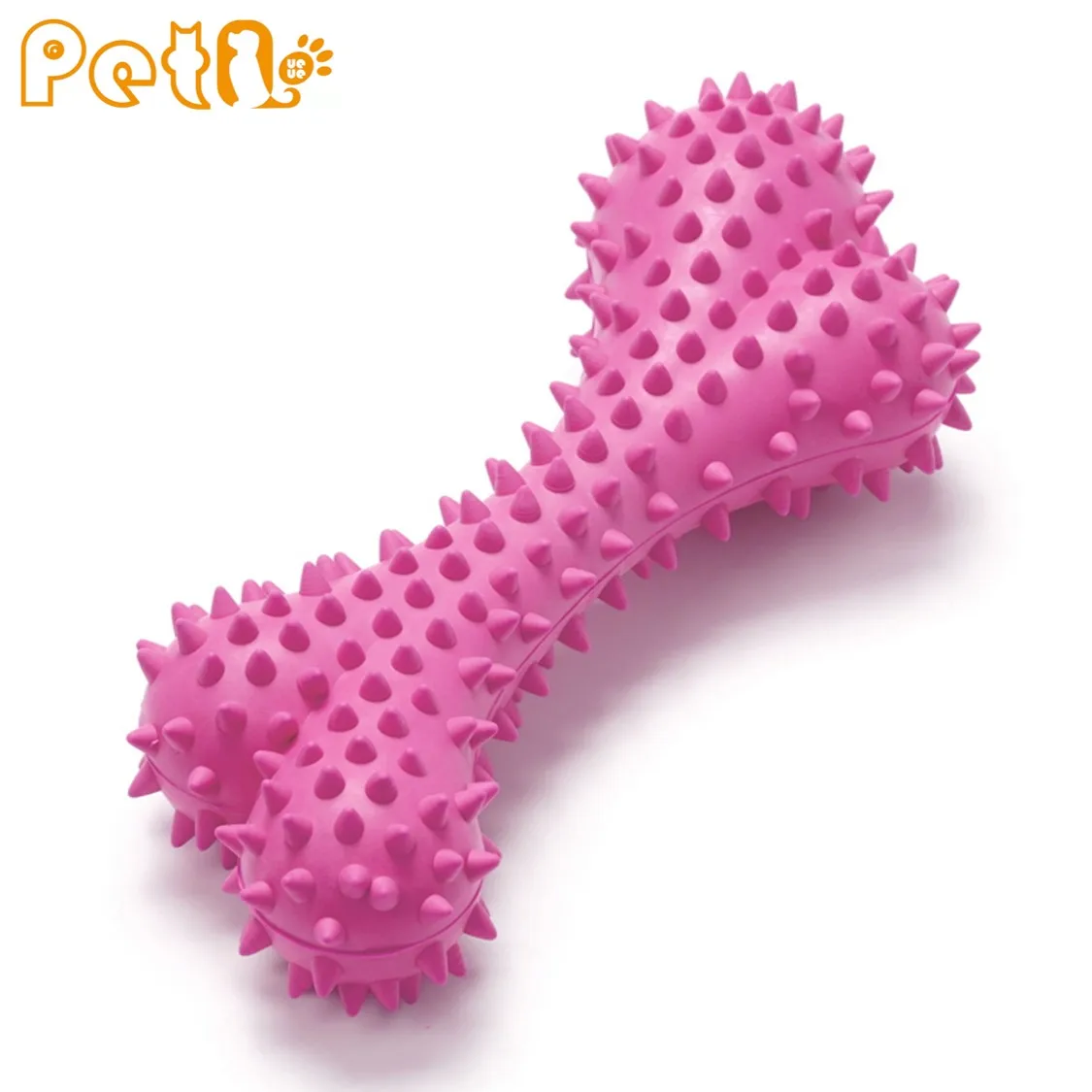 

PetQueue Hot Sale Dog Chew Toy Funny Bone Shape Pet Toy Molar Chewing Beef Flavor Non-toxic Rubber Teeth Cleaning Cat Dog Toy