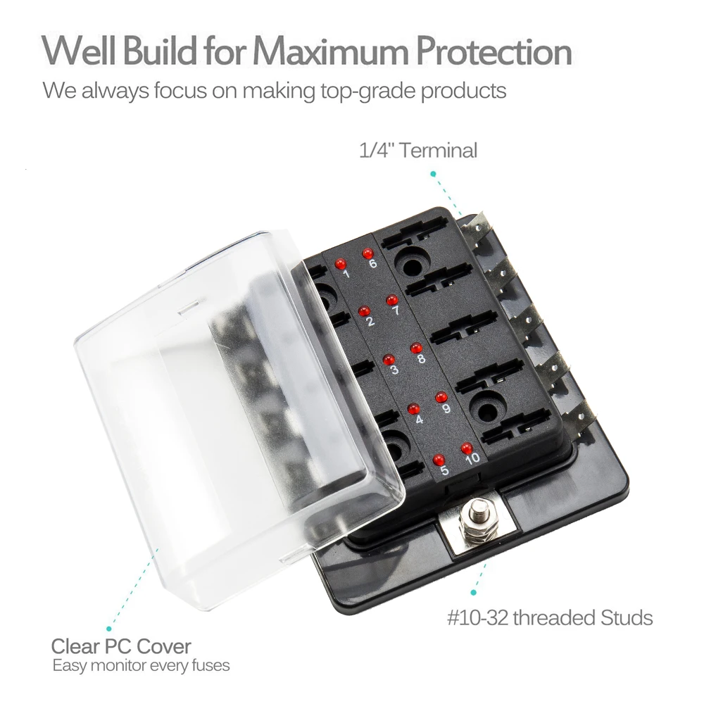 Блок предохранителей с пластиковым покрытием 12 В 32 в|Перемычки| |