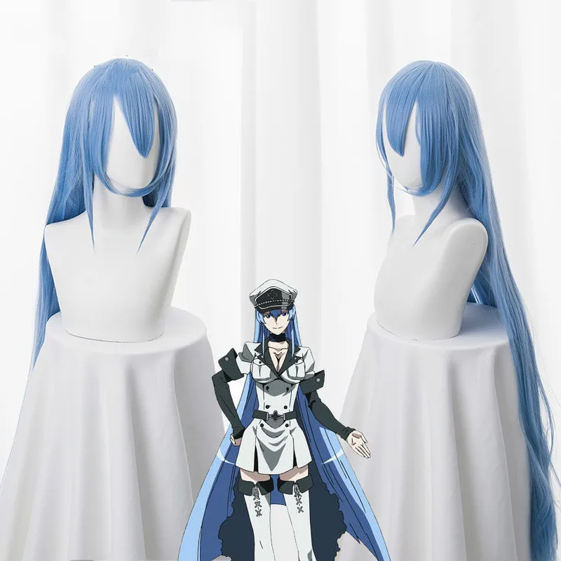 Akame Ga KILL! Esdeath синий длинный термостойкий синтетический волос Косплей аксессуар