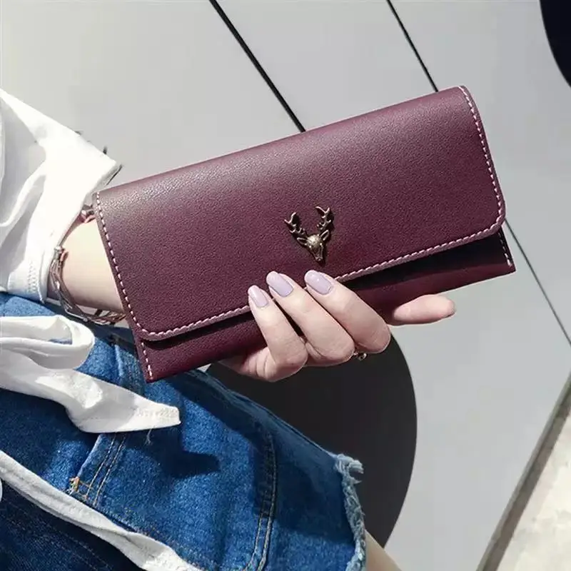 

Women Passport Cover Pu Leather cute Marble Style Travel ID Credit Card Holder Packet Leather Deer Head
