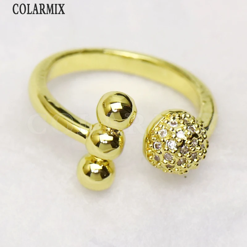 

8 шт. цирконами шарик в форме кольца регулируемое кольцо циркона металлические кольца аксессуары ювелирные изделия для женские кольца, бижу...