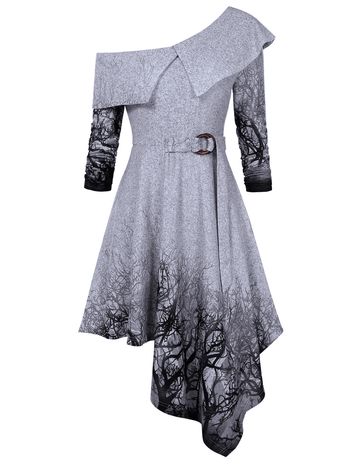 Женское трикотажное платье-блейзер с поясом длинным рукавом и высокой талией |