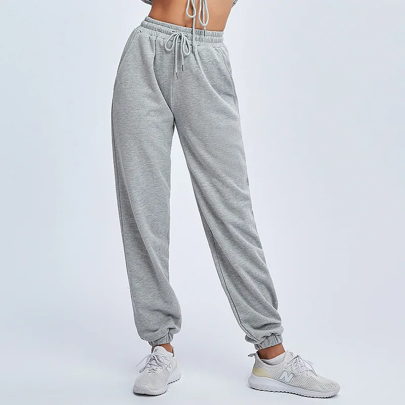 

Fitness sports loose plus size sweater suit long-sleeved top pants leisure navel two-piece suit running climbing yoga