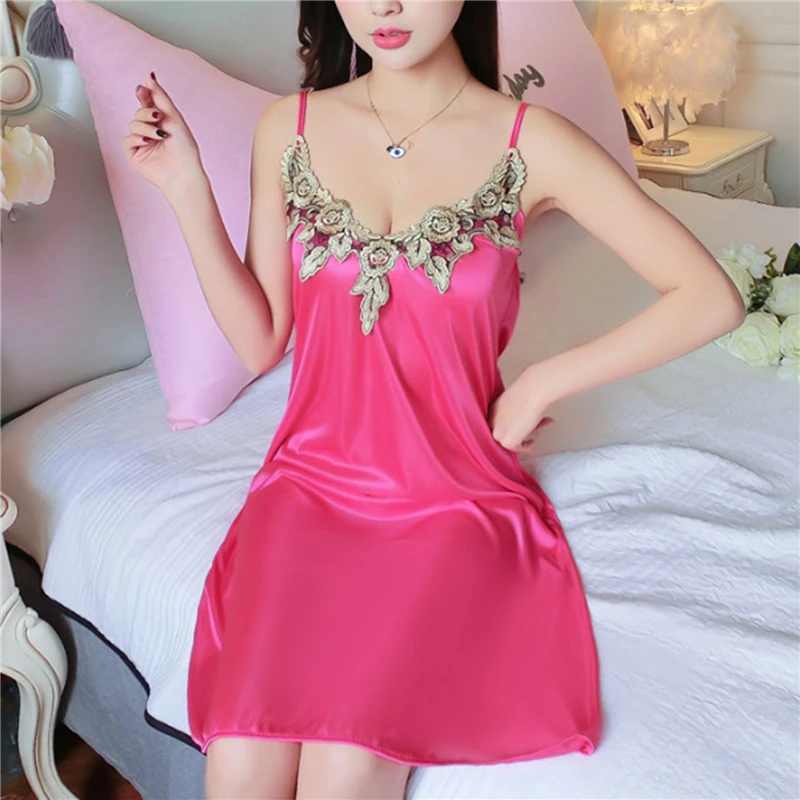 

2021 Новая модная ночнушка все-Размеры женская летняя сексуальная ночная рубашка, женское платье без рукавов на подтяжках ночные платья летн...