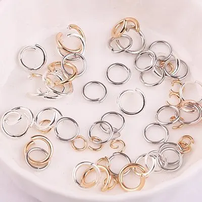 

4/6/7/8mm opening single circle jewelry component silver kc gold C shape rings handmade jewellry making connectors wholesale diy
