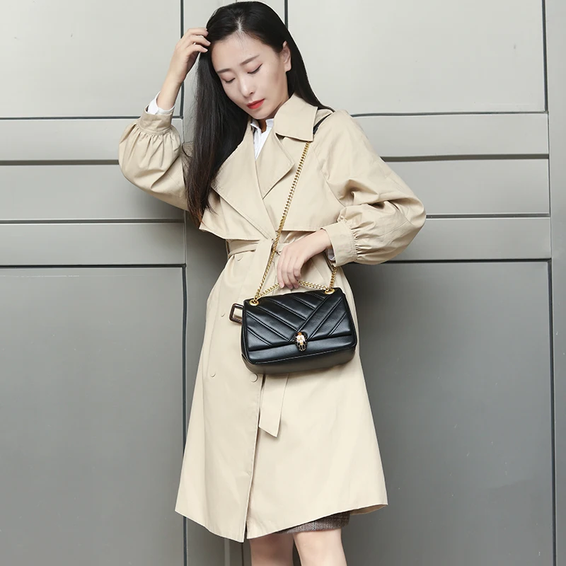 

Luxury Bag Women 2021 New Trendy Leather Handbags Chain Snake Head Bag Fashion Shoulder Messenger Small Bag