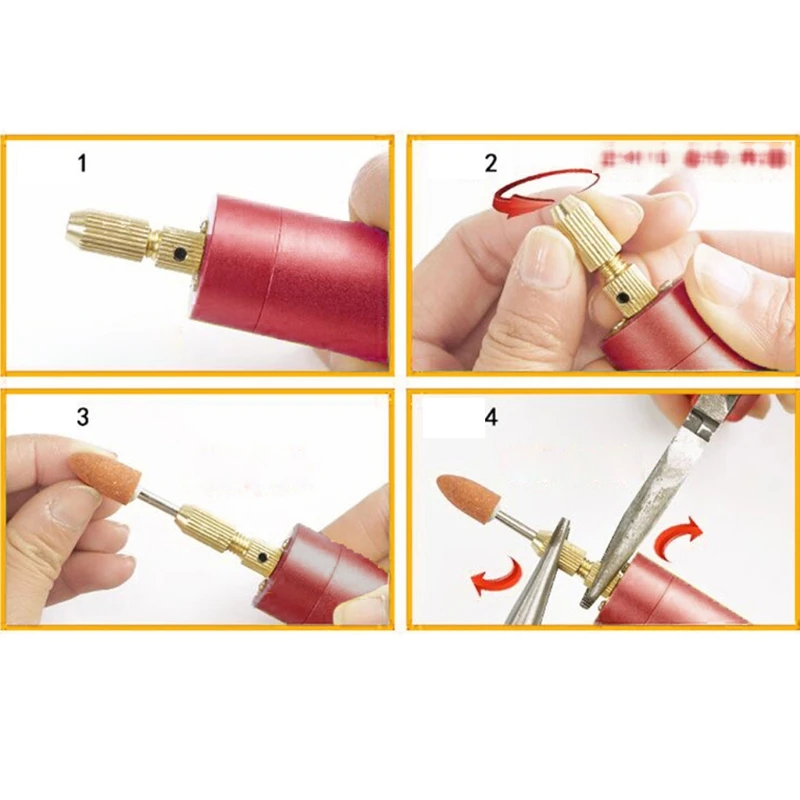 

Micro Electric Aluminum Portable Handheld Drills Resin Drill Bits Puncher Tools L4ME