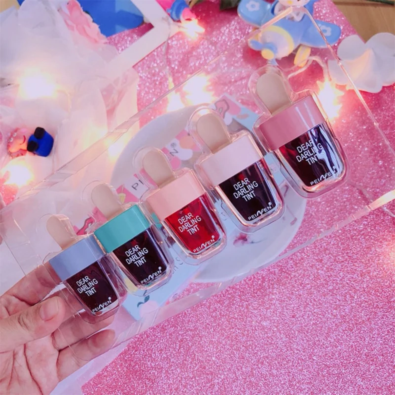 5 шт. губная помада для мороженого долговечная Водонепроницаемая антипригарная