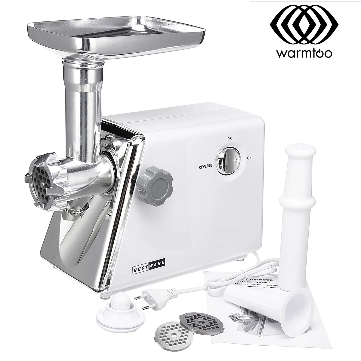 Warmtoo 2800 Вт Электрическая Мясорубка электрическая мясорубка колбаса машина мясорубка ломтерезка 220 В для кухонного инструмента шлифовальная плита