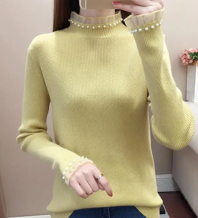 

Женский свитер-пальто с длинным рукавом и высоким воротником