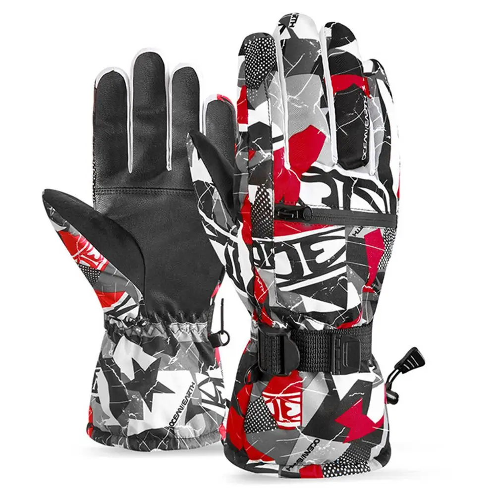 

Лыжные перчатки для женщин и мужчин, водонепроницаемые ветрозащитные зимние перчатки для холодной погоды, унисекс, перчатки для сноуборда ...