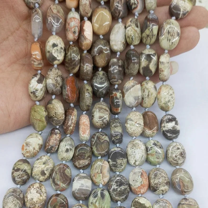 Natural Stone Loose Beads 7*13mm Oval Beaded DIY Handmade Bracelet Necklace Jewelry Accessories | Украшения и аксессуары