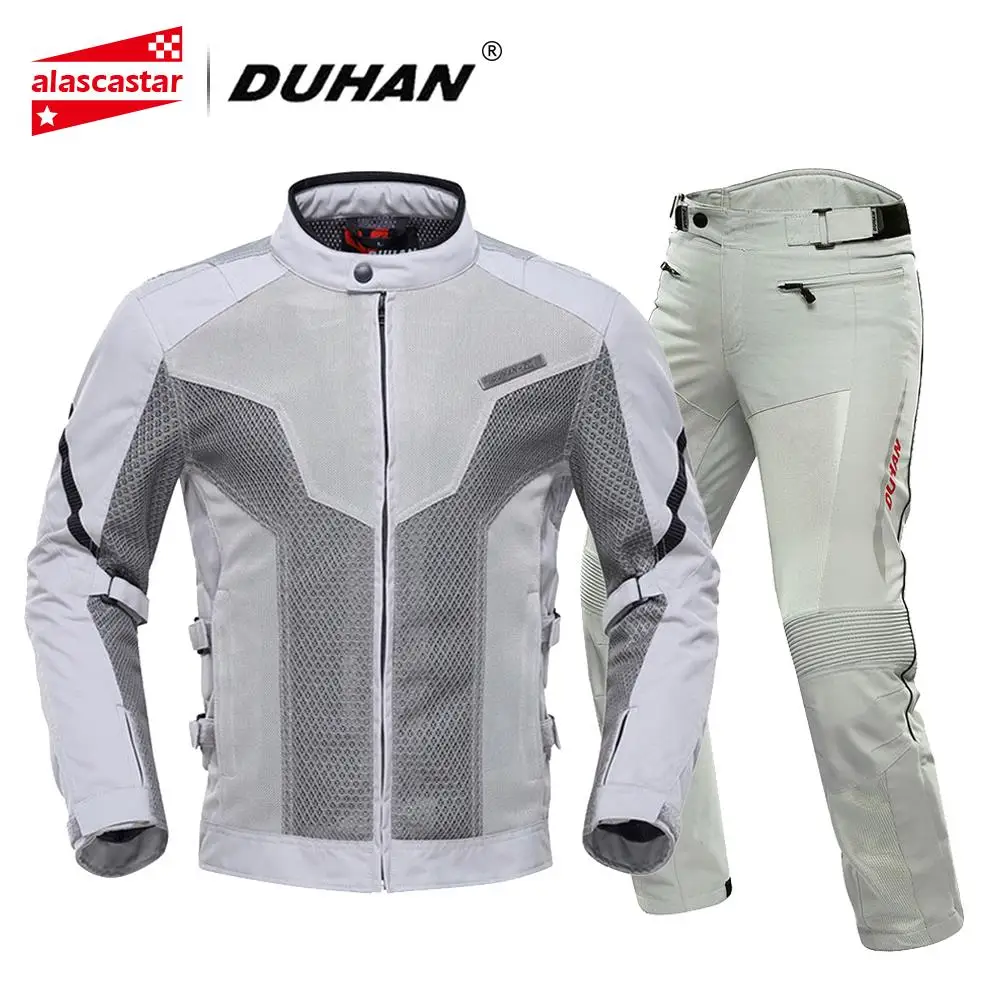 DUHAN, летняя мотоциклетная куртка, Мужская, дышащая, Chaqueta, мотоциклетная куртка, сетчатая, мотоциклетная куртка, со съемным протектором