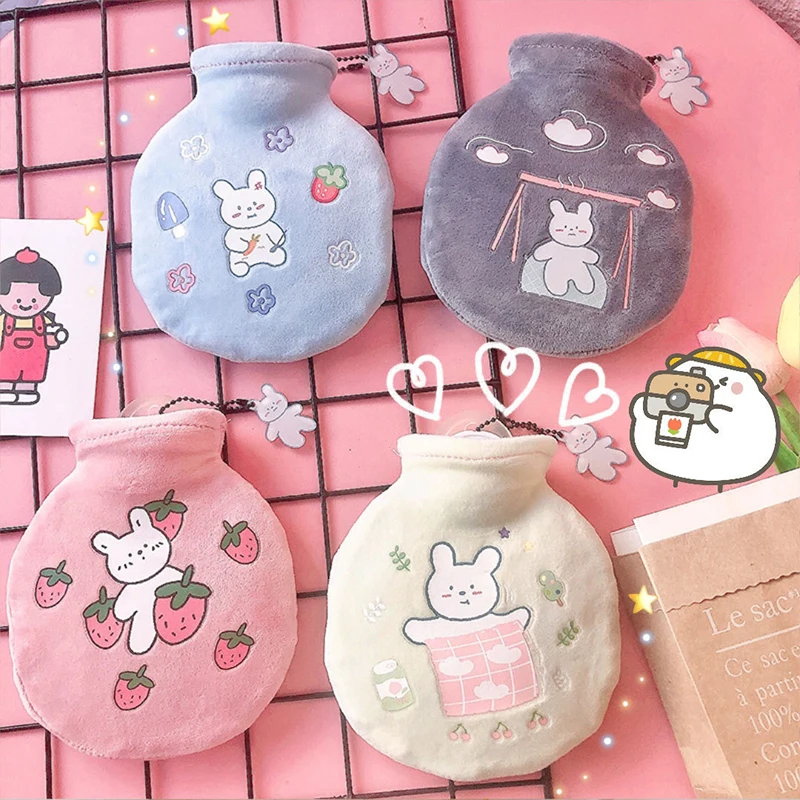 

Hot Water Bottle Cute Cartoon Portable Cold-proof Fleece Bag For Girls Hand Safe Explosion-proof Hot Water Bottle грелка для рук