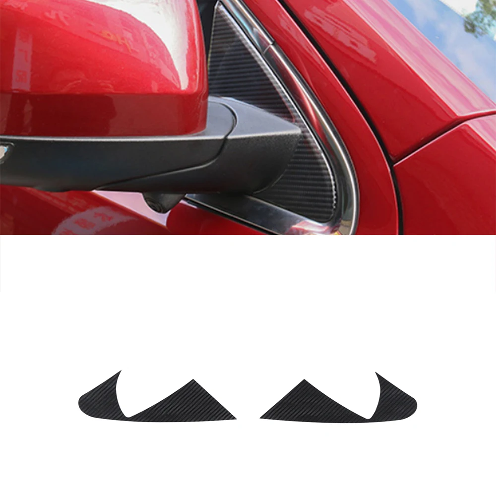 

Автомобильная Передняя треугольная наклейка, наклейка, Накладка для Jeep Grand Cherokee 2011-2021, аксессуары для салона автомобиля, черное Настоящее углеродное волокно