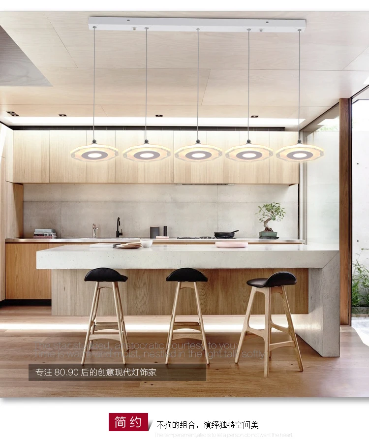 

Modern Minimalist Restaurant Pendant Lamp Three LED Fashion Dining Room Personalized Corridor Lighting Deco