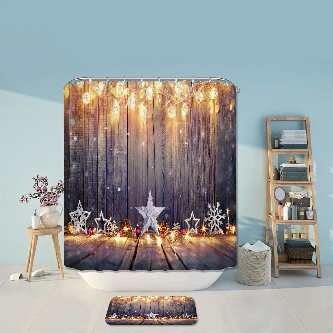 

Роскошный купальный костюм, водонепроницаемая занавеска для душа, занавеска для ванной комнаты, набор из ткани, элегантная занавеска для ду...