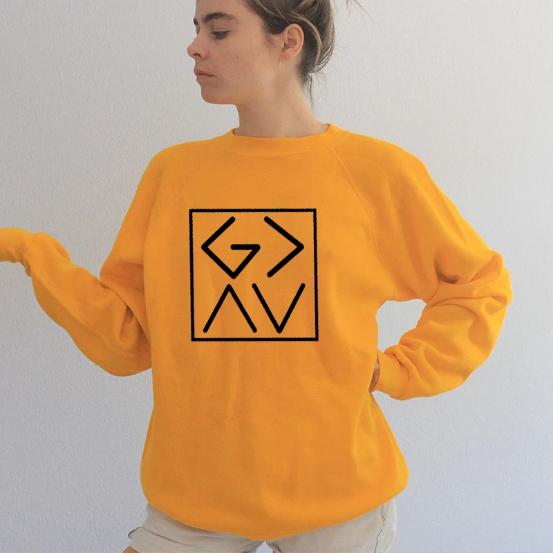 Женская Повседневная Толстовка с надписью God Is more The Highs and Low | одежда