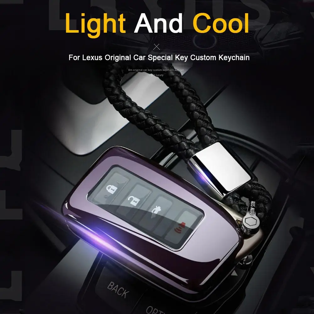 Purple-Weaving ТПУ ключи чехол сумка для Lexus ES GS NX GX RX LX RC RS F 200 240 250 270 300 350 450 брелок для ключей авто части - Color Name: Purple-Weaving