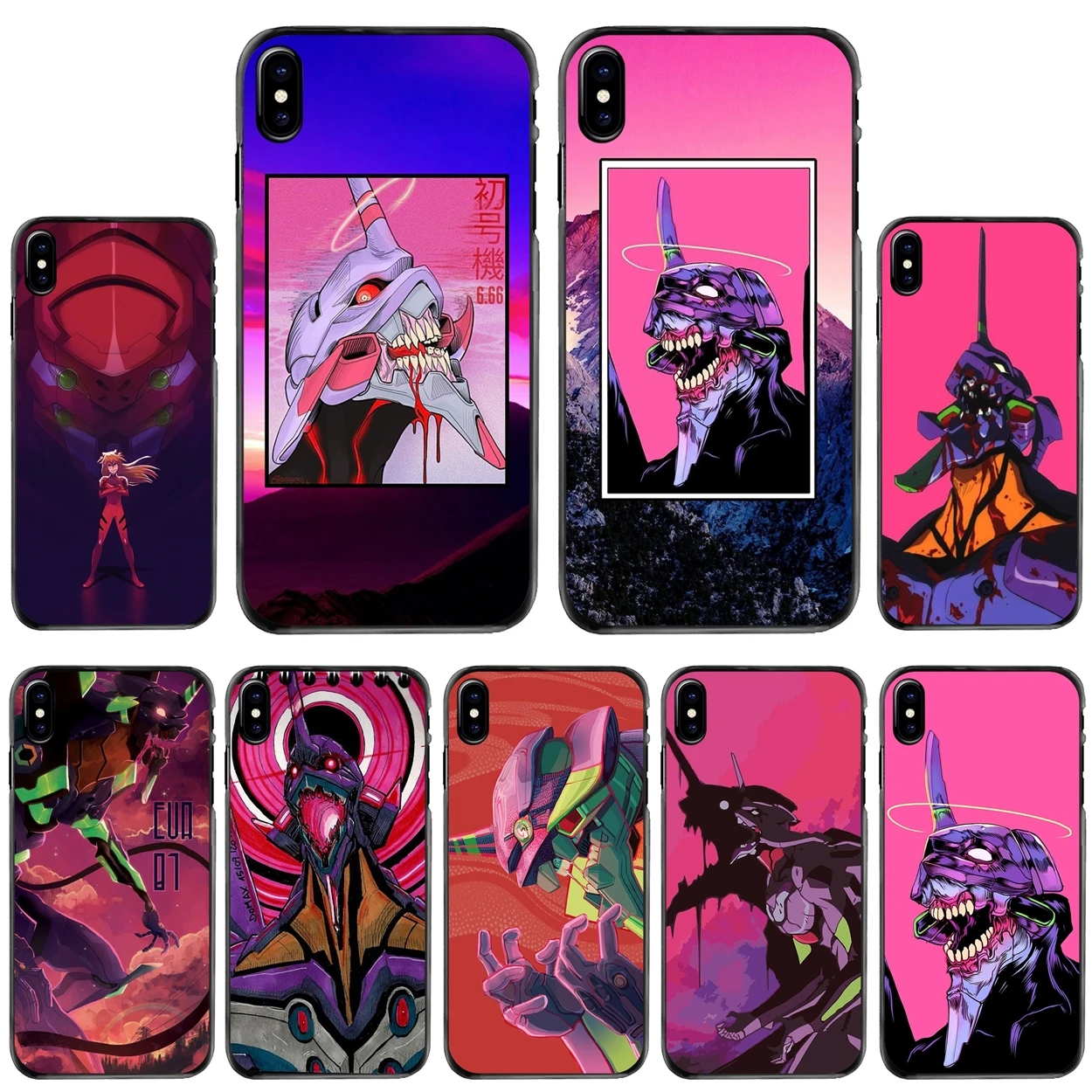 Пластиковый черный чехол EVA 01 Аска Лэнгли сорью (Evangelion для Huawei P8 P9 P10 Lite Plus 2017 2016 Honor