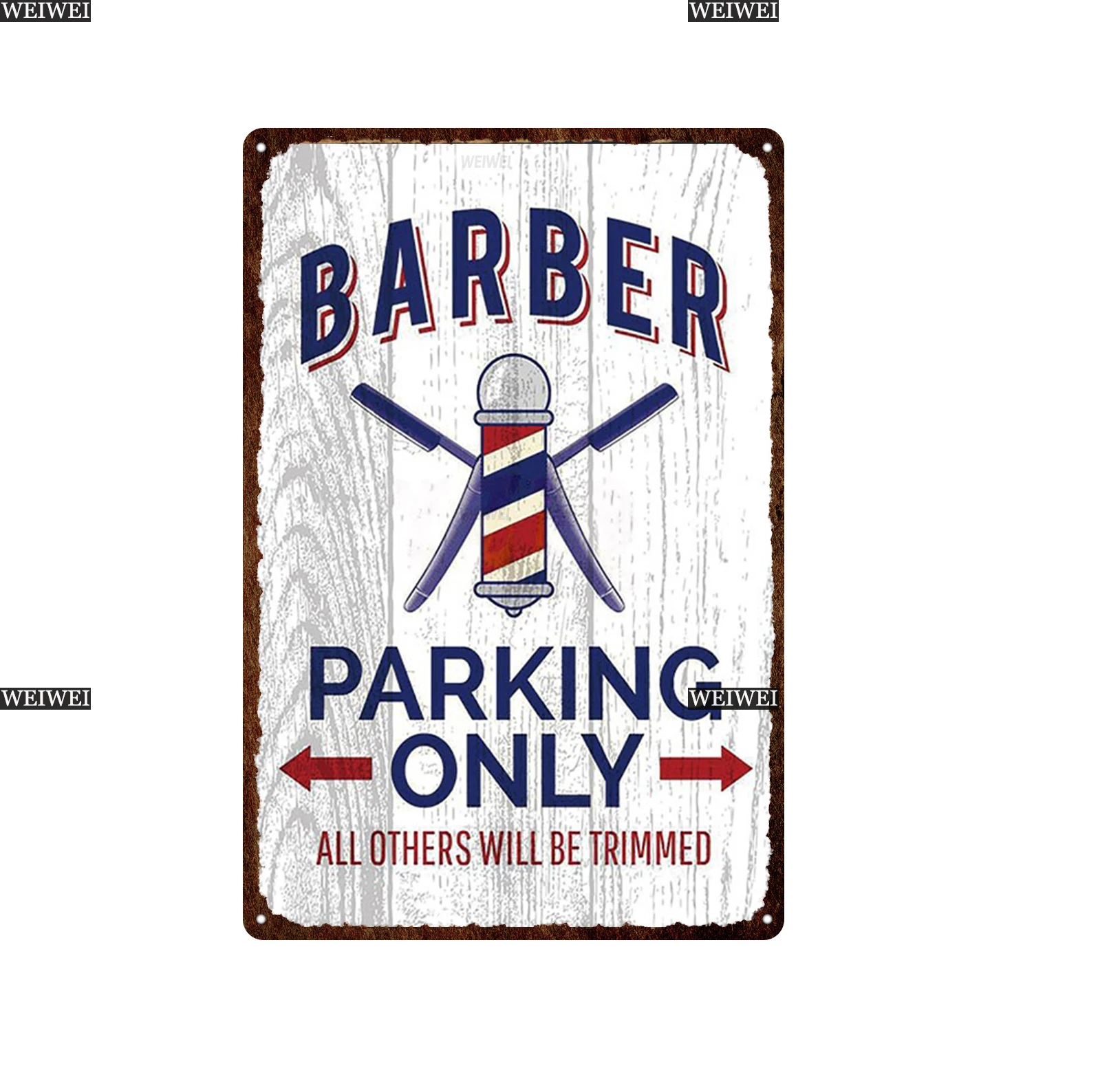 Металлическая Оловянная табличка для стрижки и поделок в парикмахерской