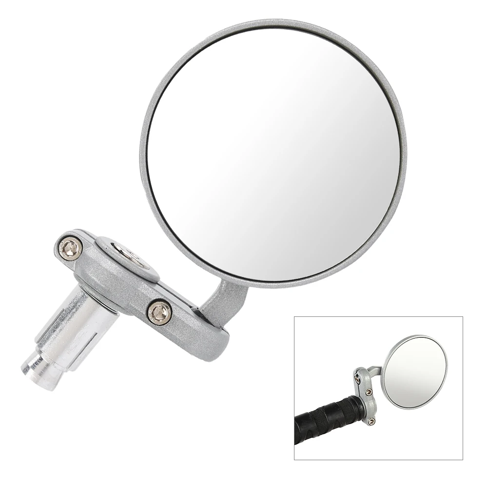 

2Pcs Portable Universal Aluminum Alloy Bicycle Rearview Mirrors, Mountain Bike Rearview Mirrors With Silicone Handles, Foldable