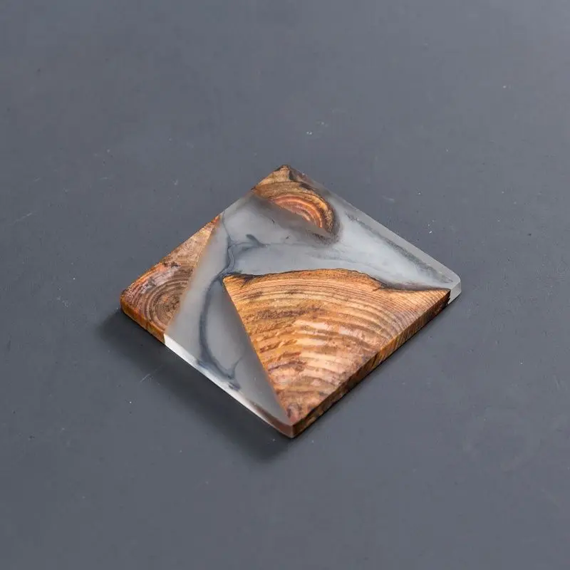 Resin Tableware Non-Slip Insulation Mat Coasters Square Thicken Cup Mats Pads Heat-insulated Bowl Placemat Home Decor Desktop | Дом и сад