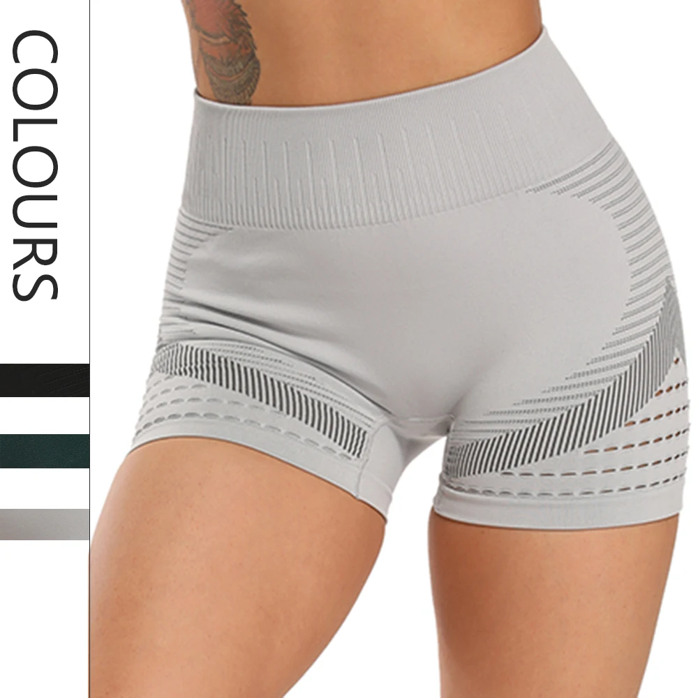 

CROSS1946 Seamless Gym Shorts Women High Waist Wicking Jogging Trousers Fitness Running Active Shorts Workout Clothes for Women