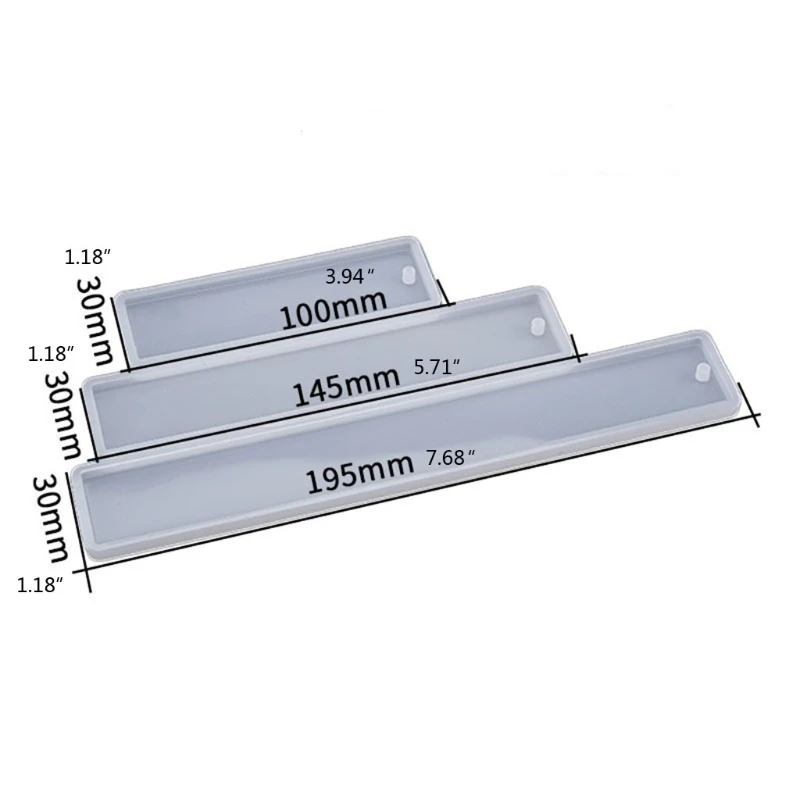 

6 Pcs/Set Crystal Epoxy Resin Mold Rectangle Bookmark Silicone Mould Handmade Crafts Jewelry Making Tool